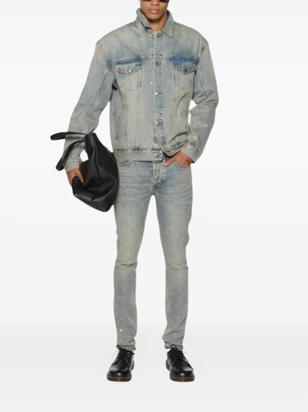 Ksubi Van Winkle Stagelight Metalik katoenen jeans Blauw