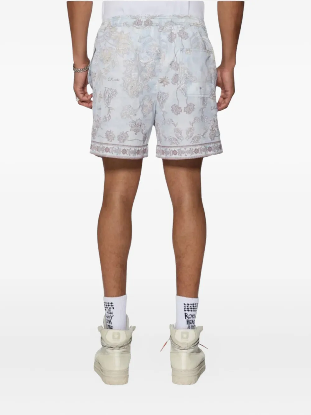 Ksubi Eternity zwembroek met elastische taille en bloemenprint Blauw