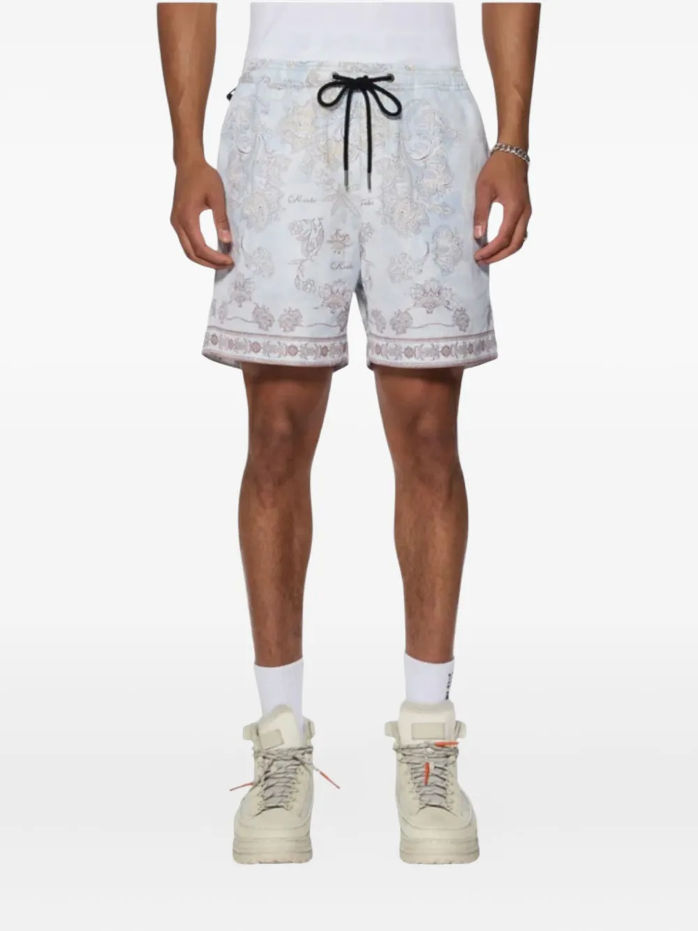 Ksubi Eternity zwembroek met elastische taille en bloemenprint Blauw