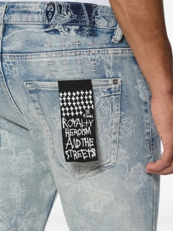 Ksubi Van Winkle floral-jacquard Jeans Blue FARFETCH PH