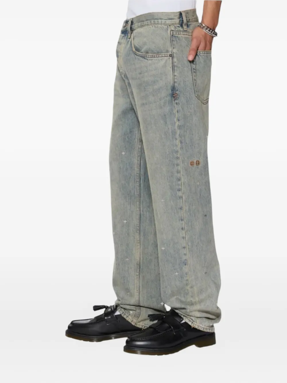 Ksubi Anti K Stagelight Metalik jeans Blauw