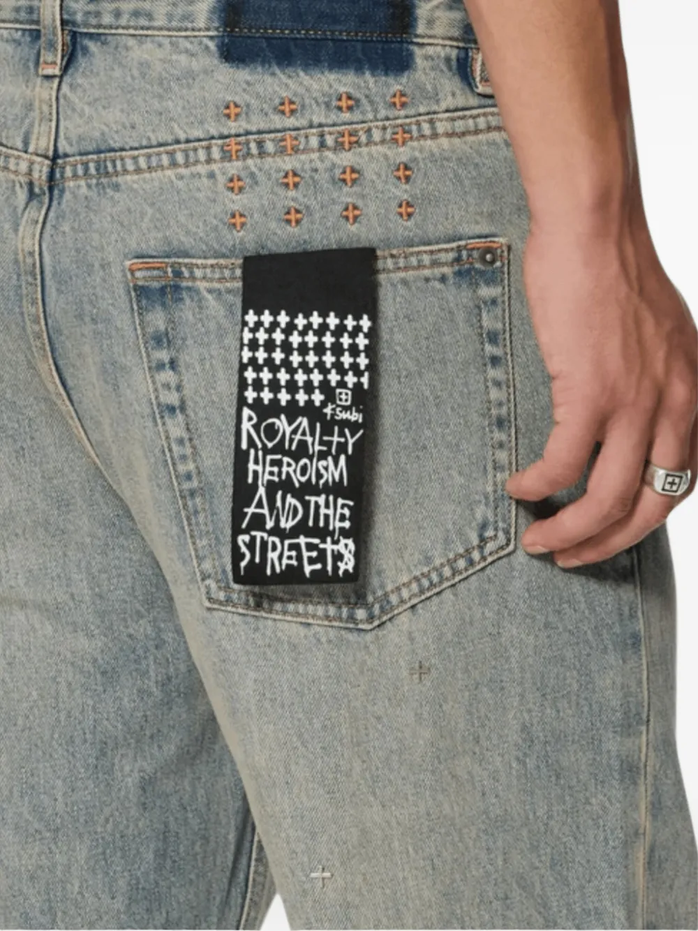 Ksubi Anti K Stagelight Metalik jeans Blauw