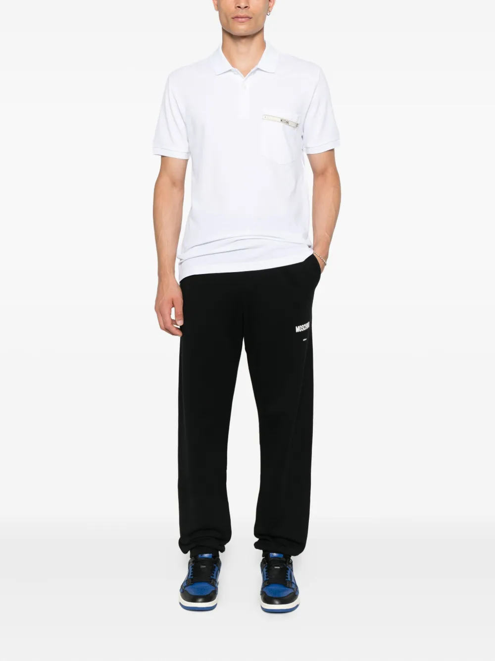 Moschino Poloshirt met logo Wit