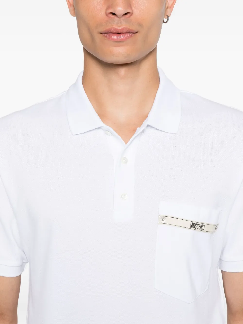 Moschino Poloshirt met logo Wit