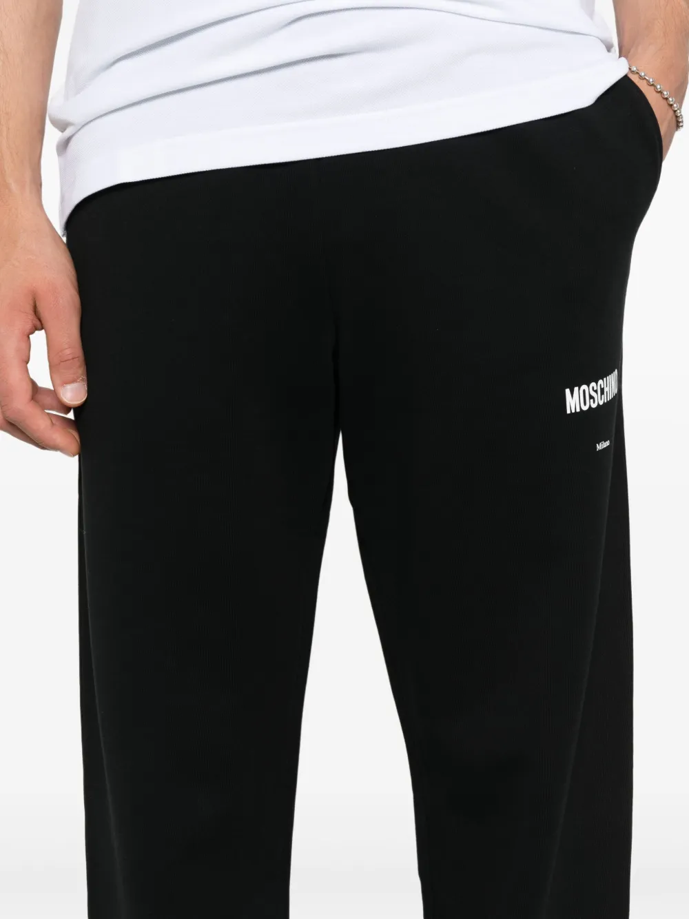 Moschino Katoenen trainingsbroek Zwart