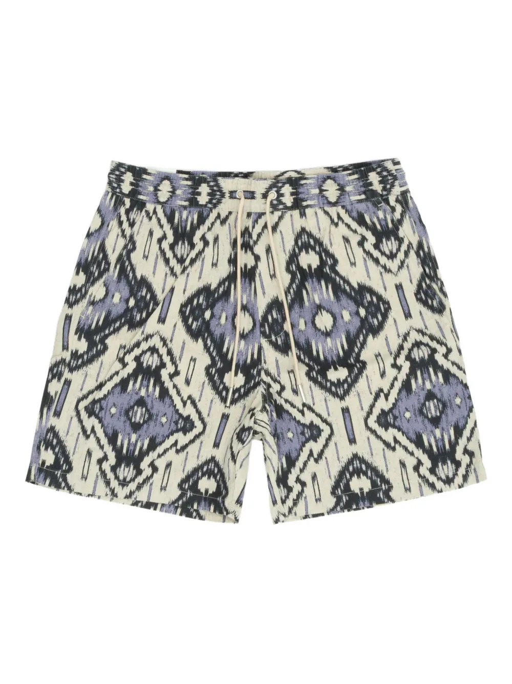 NN07 Gregor shorts met ikat-patroon en trekkoord Paars