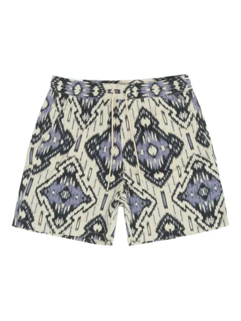 NN07 Gregor ikat-pattern drawstring shorts