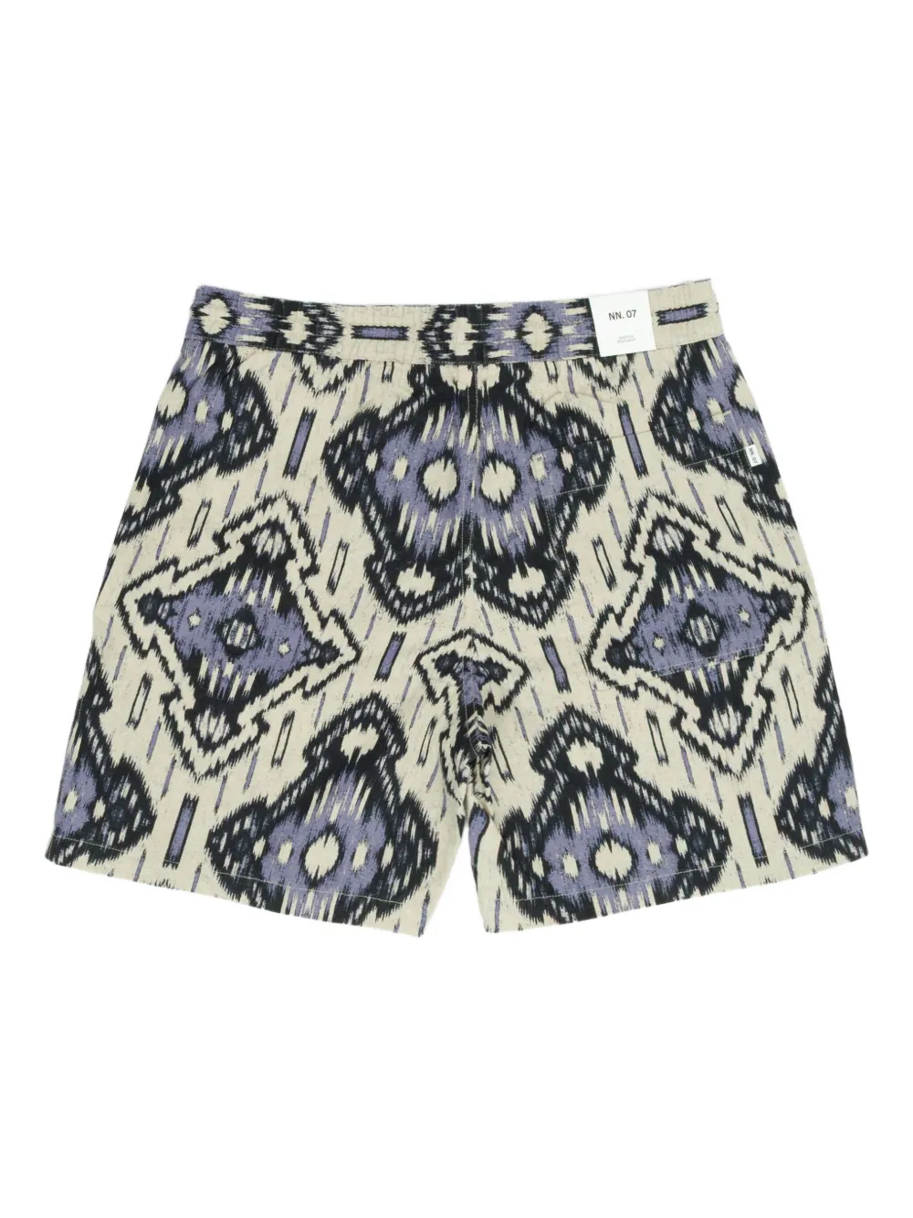 NN07 Gregor shorts met ikat-patroon en trekkoord Paars