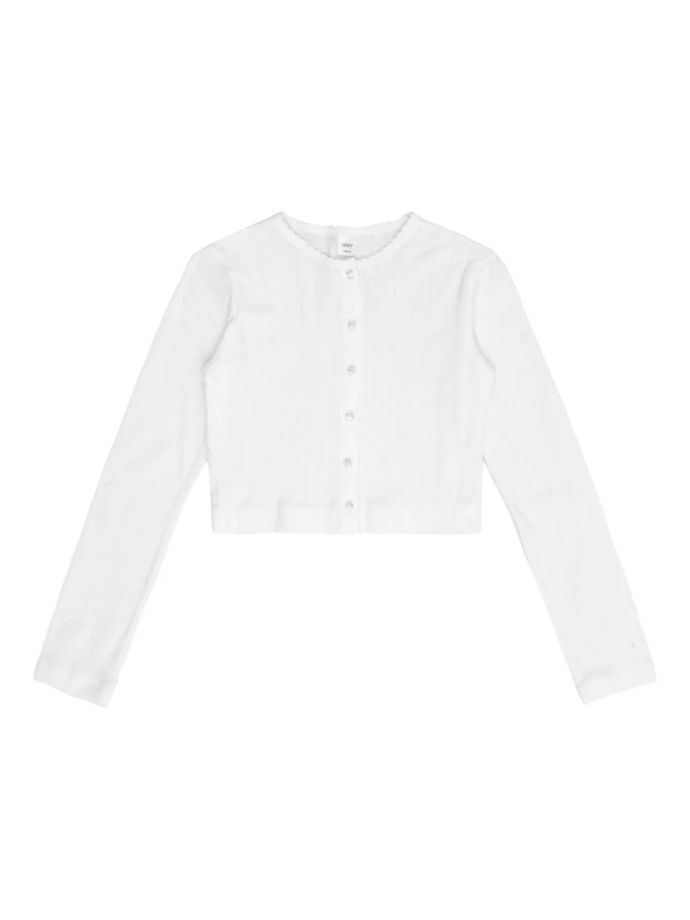 LESET pointelle button cardigan | White | Image 1