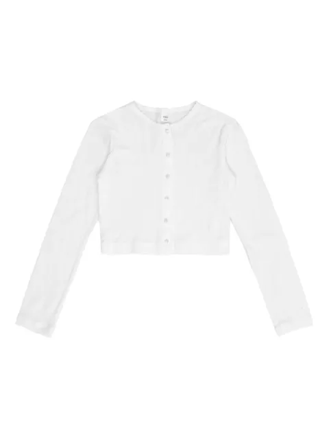 LESET pointelle button cardigan