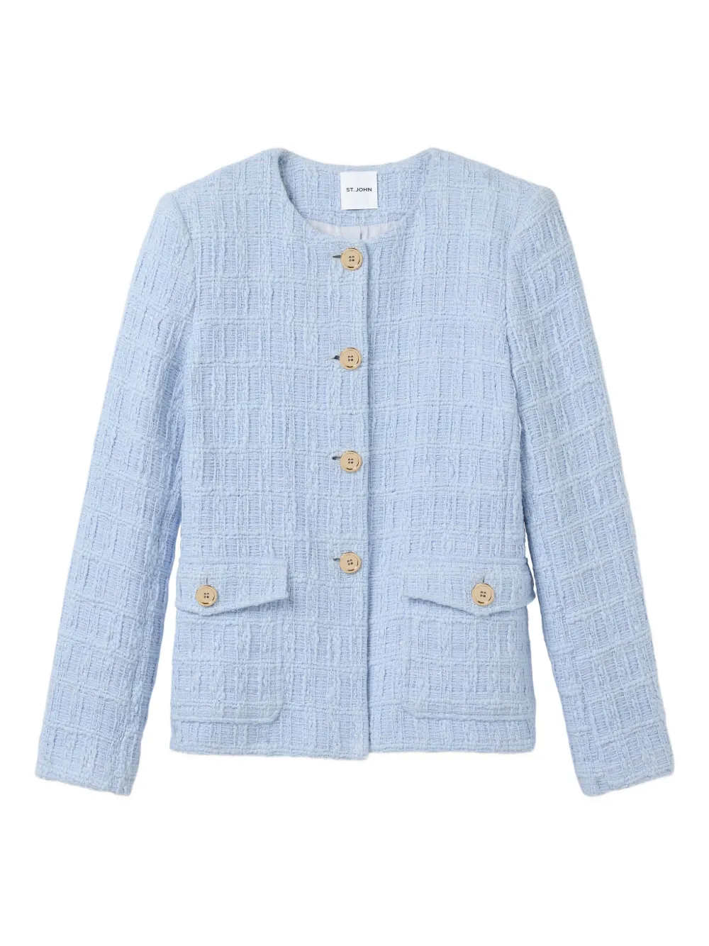 St. John Getextureerd katoenen jack Blauw