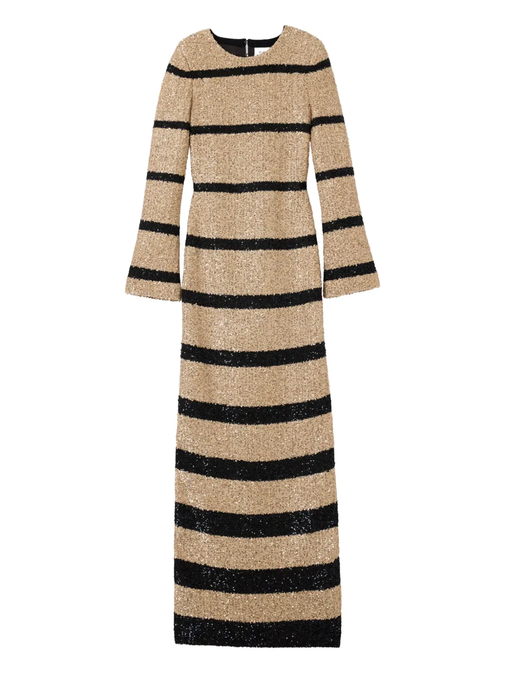 St John Sequin Striped Maxi Party Dress