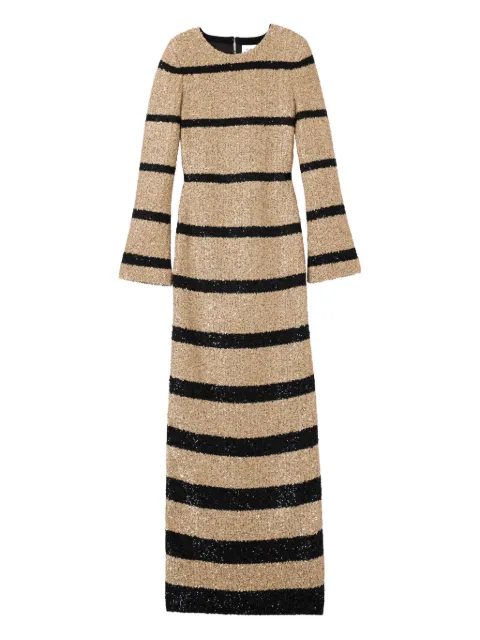 St. John sequin striped maxi party dress