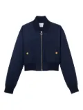 St. John Dakota cropped bomber jacket - Blue