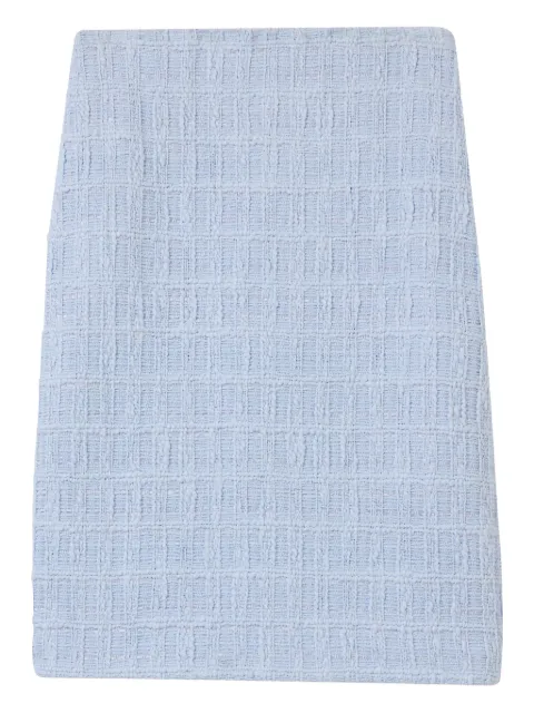 St. John textured plaid skirt