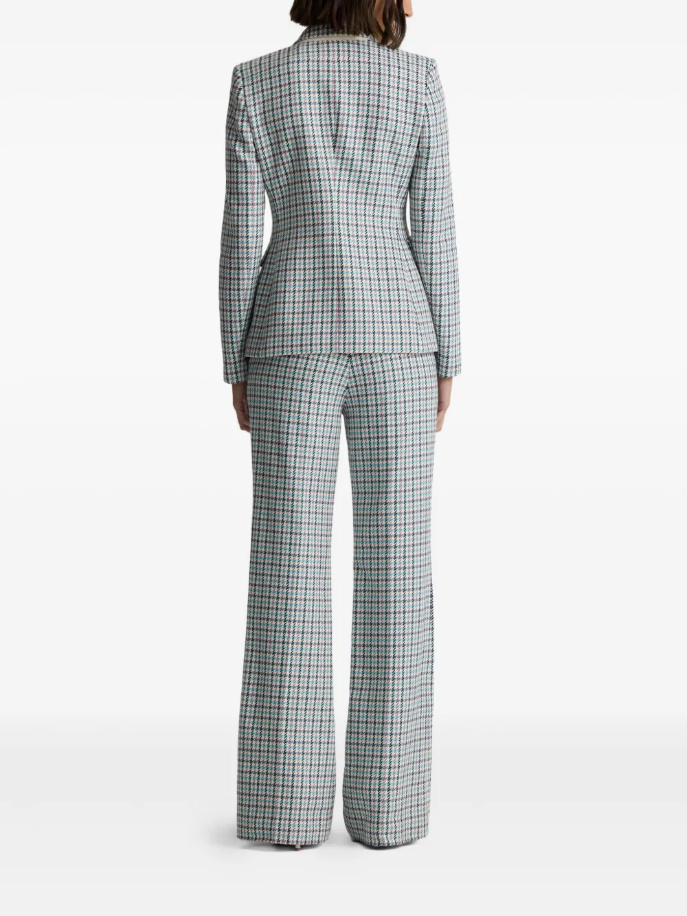 St. John Parker houndstooth blazer Blauw