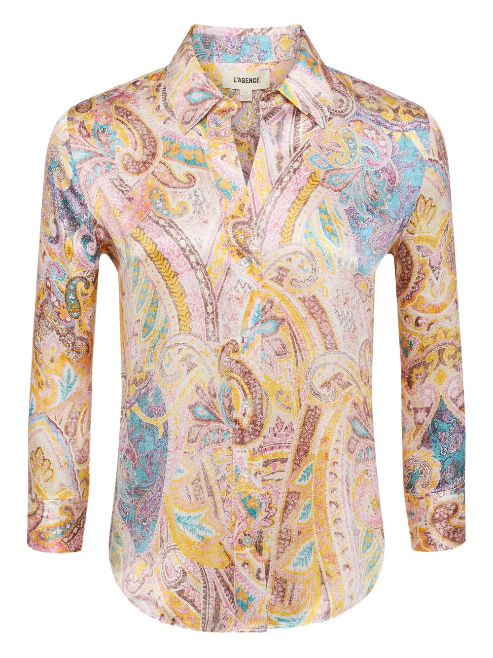 L'Agence paisley-print three-quarter sleeve shirt | Neutrals | Image 1