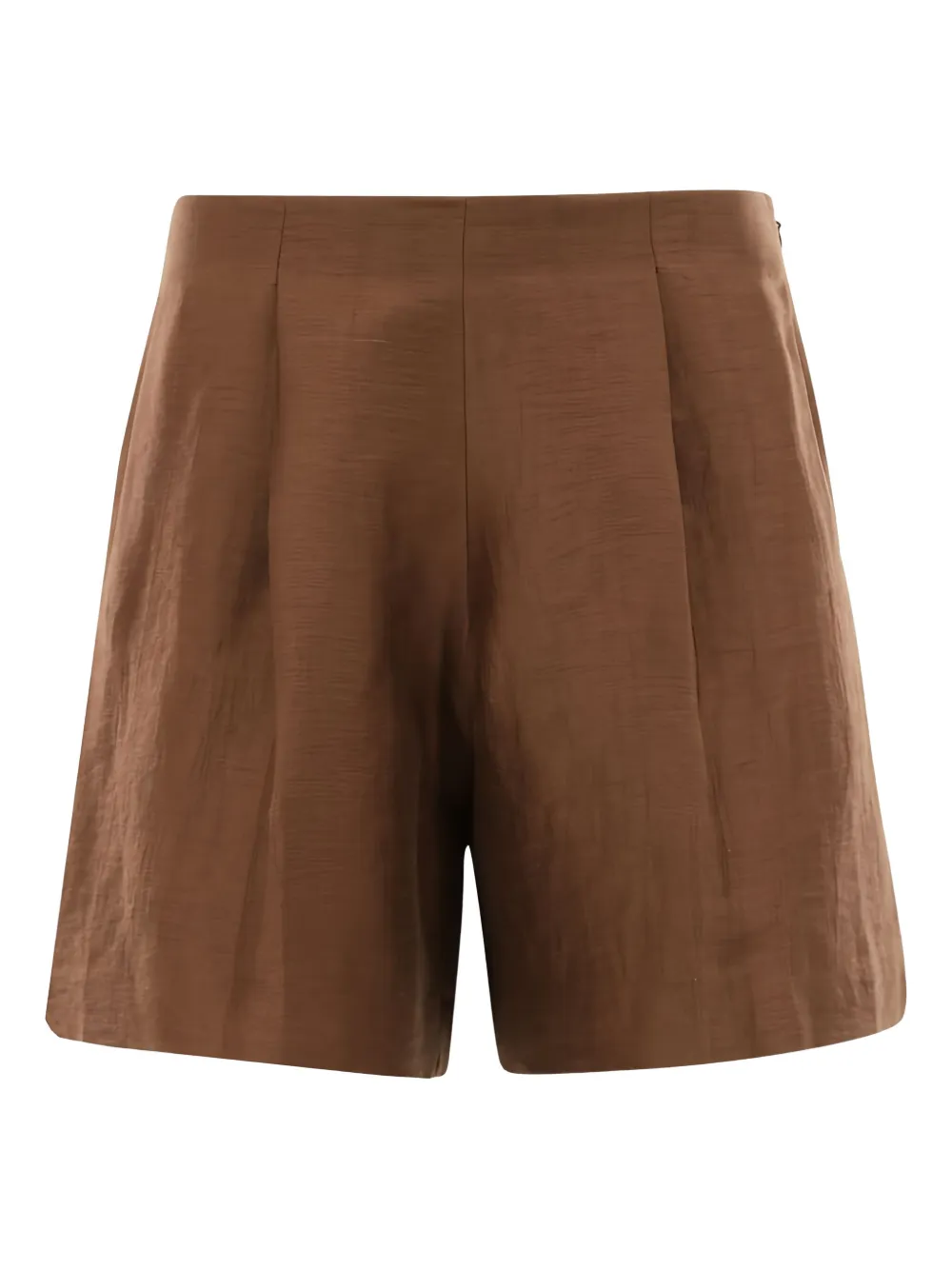L'Agence pleated-front linen shorts | Brown | Image 1
