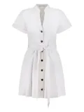 alice + olivia Lucy button-front pleated mini dress - Neutrals