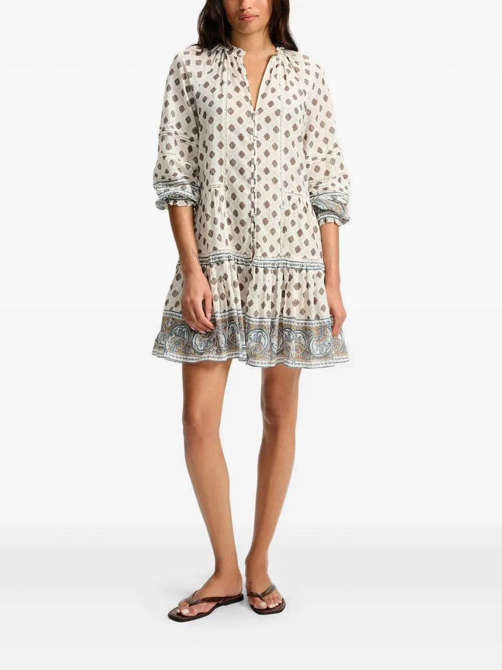 Veronica Beard Belissa jurk met paisley-print - Wit