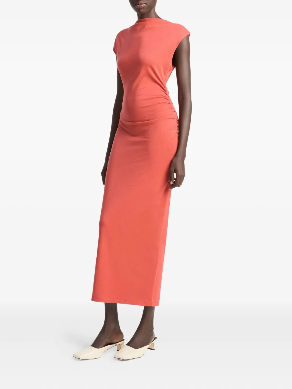 Vince Midi-jurk met col Roze