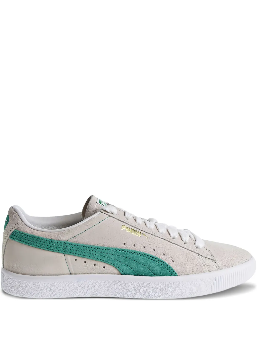 PUMA suede "Grey Green White" sneakers