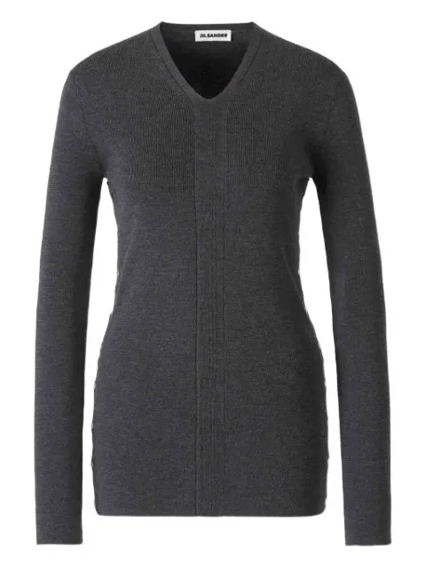 Jil Sander V-neck button-detail sweater