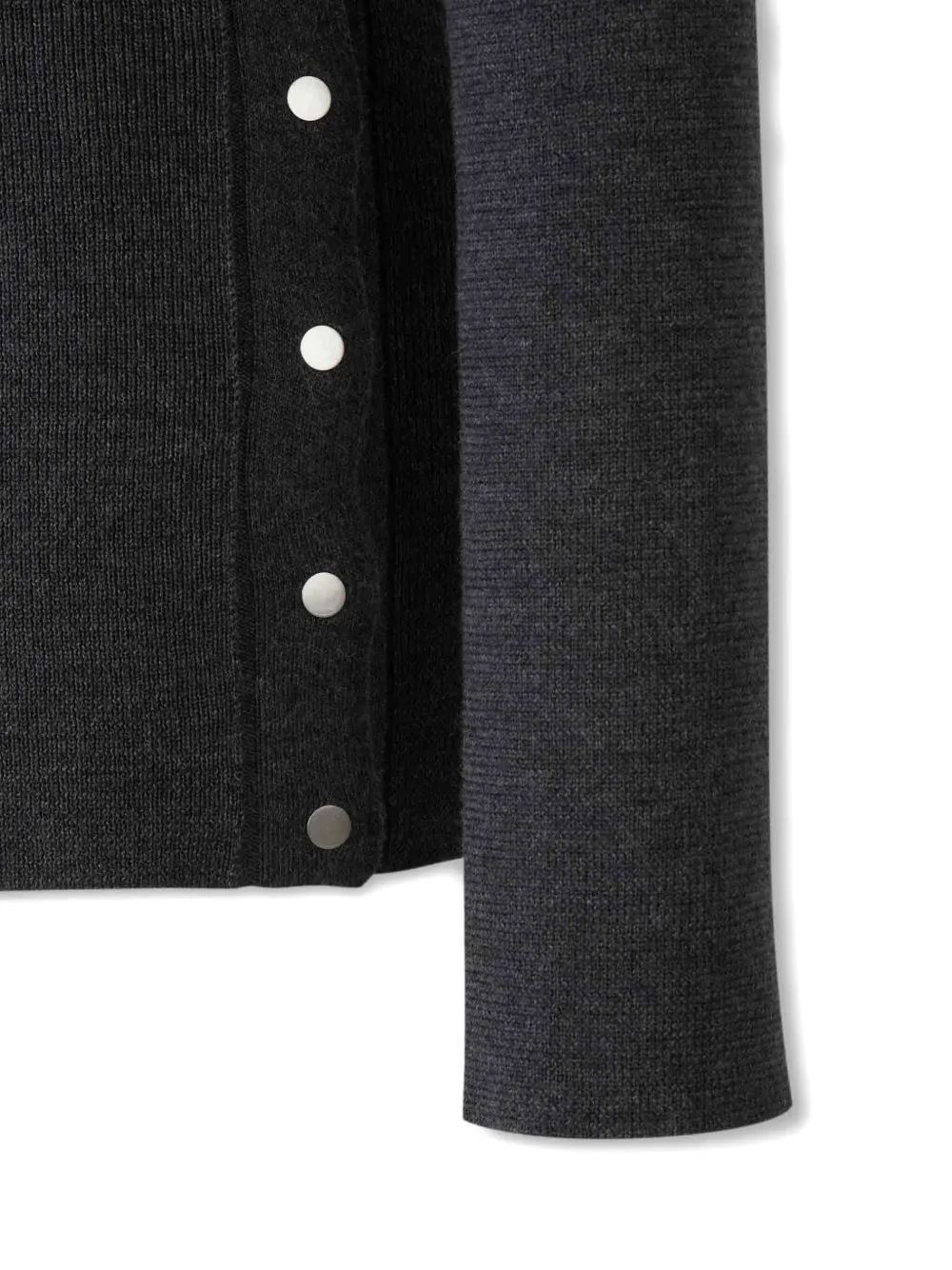 Jil Sander Trui met V-hals en knoopdetail Grijs