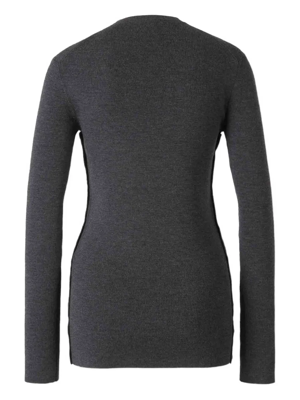 Jil Sander Trui met V-hals en knoopdetail Grijs