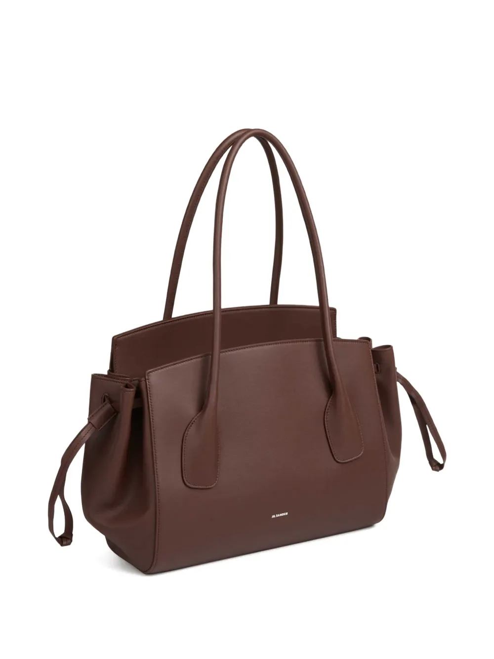 Jil Sander Voyage leren shopper met trekkoord Bruin