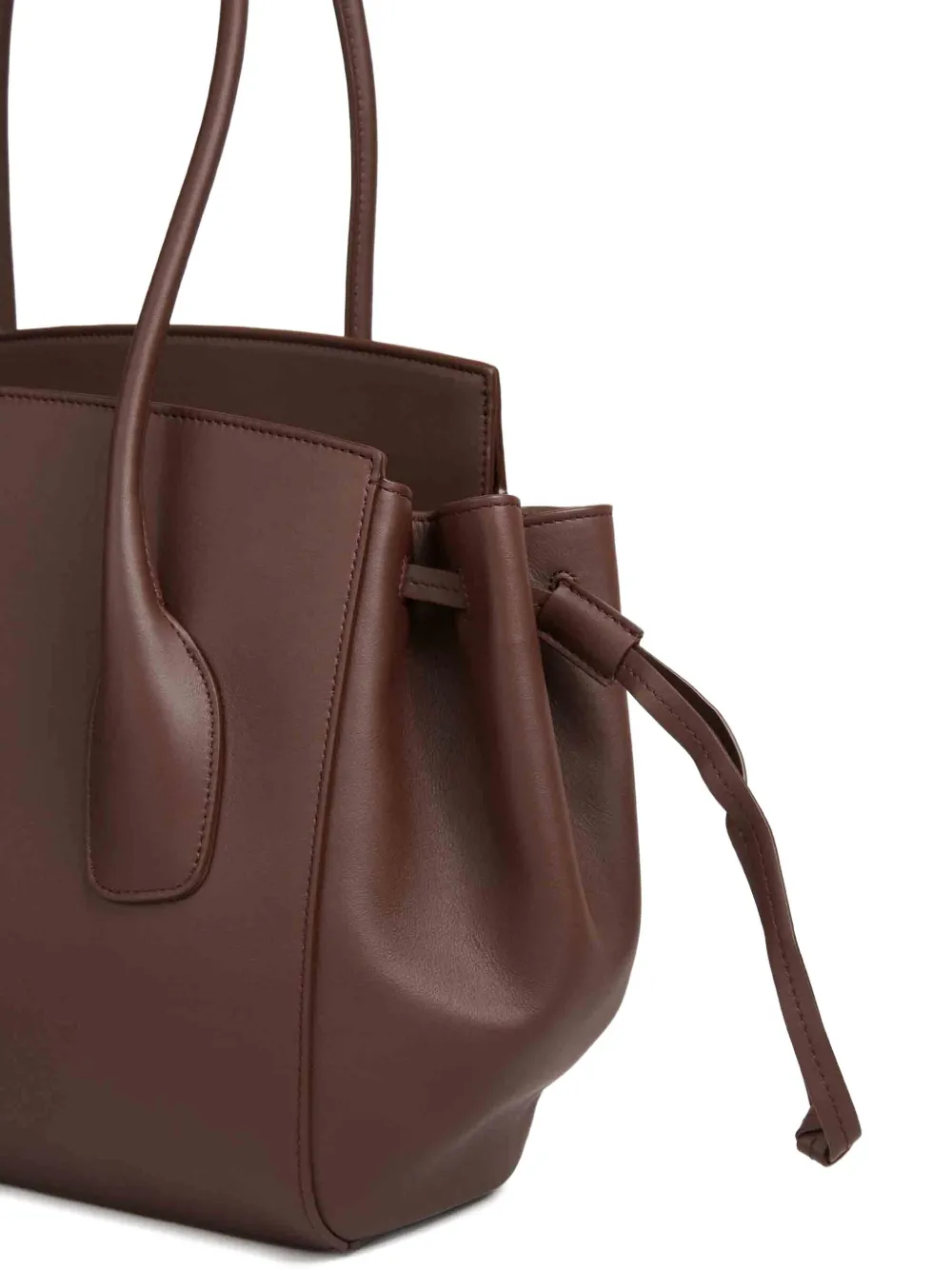 Jil Sander Voyage leren shopper met trekkoord Bruin