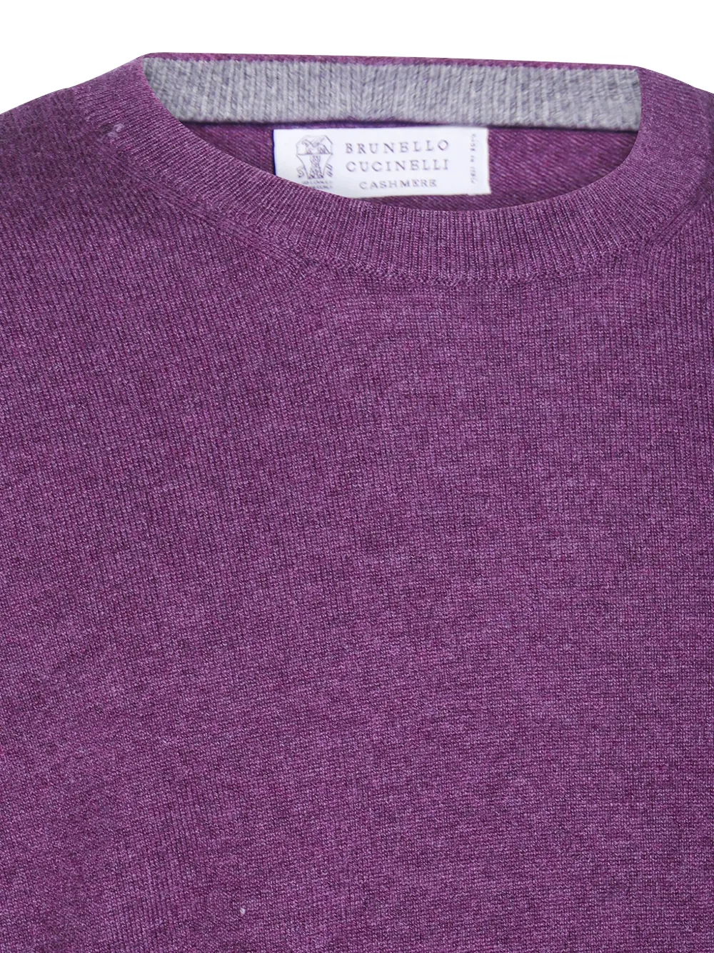 Brunello Cucinelli Wollen trui met ronde hals Paars
