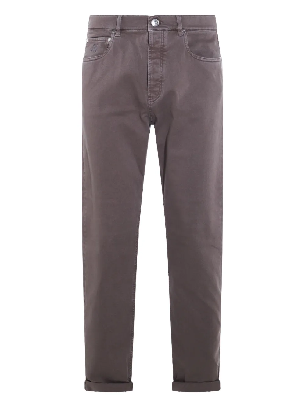 Brunello Cucinelli embroidered-pocket trousers | Brown | Image 1