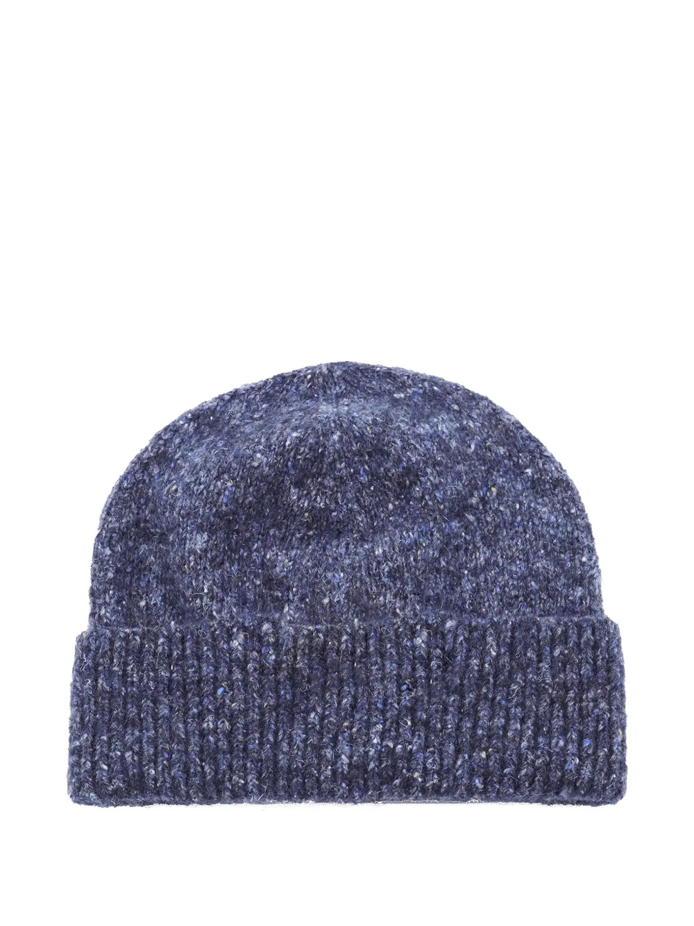 Brunello Cucinelli speckled ribbed beanie Blauw
