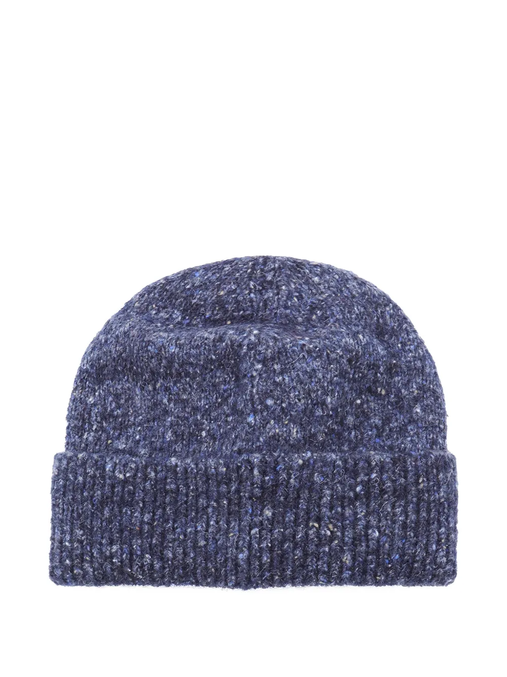 Brunello Cucinelli speckled ribbed beanie Blauw