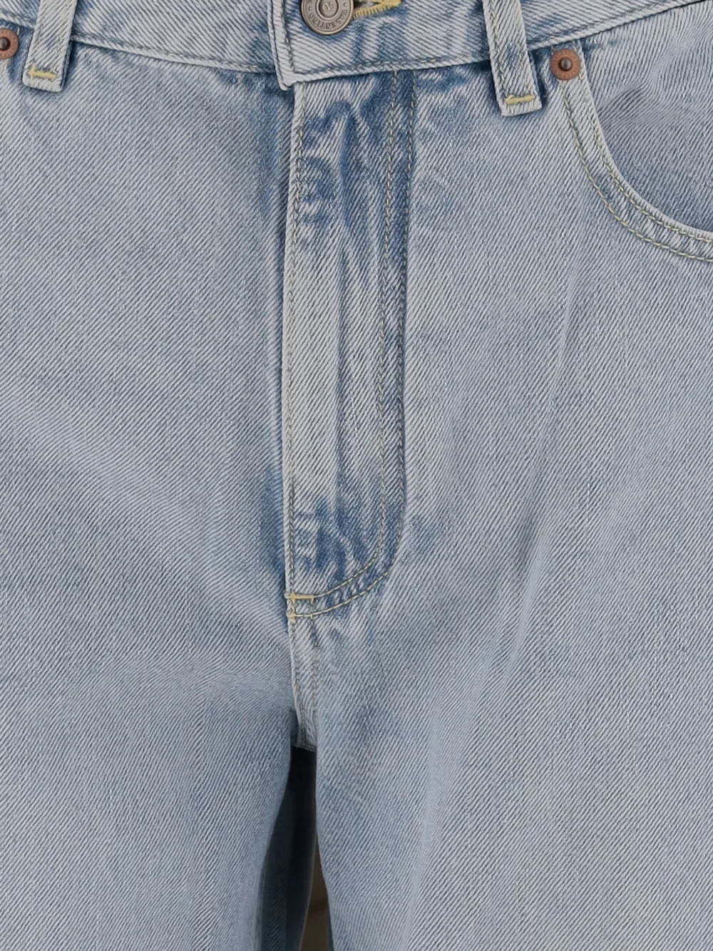 Valentino Garavani frayed straight-leg jeans Blauw