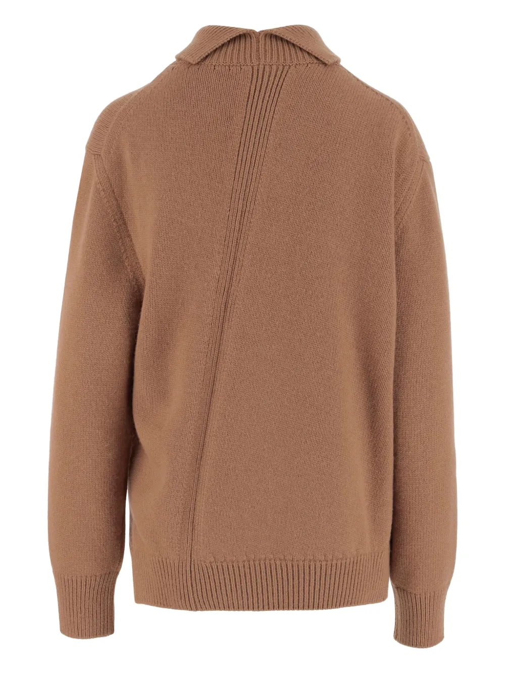 Jil Sander Asymmetrische trui met hoge hals Bruin