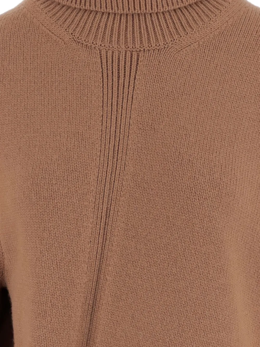 Jil Sander Asymmetrische trui met hoge hals Bruin