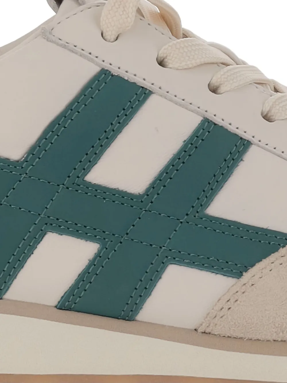 Hogan leather lace-up trainers Neutrals