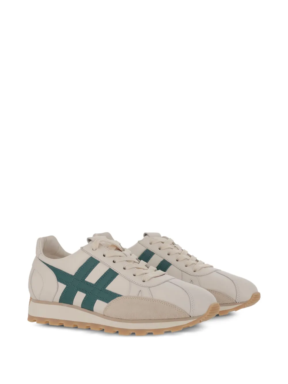 Hogan leather lace-up trainers Neutrals