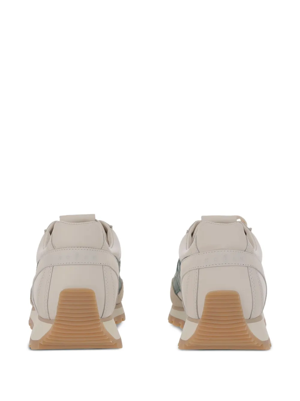 Hogan leather lace-up trainers Neutrals