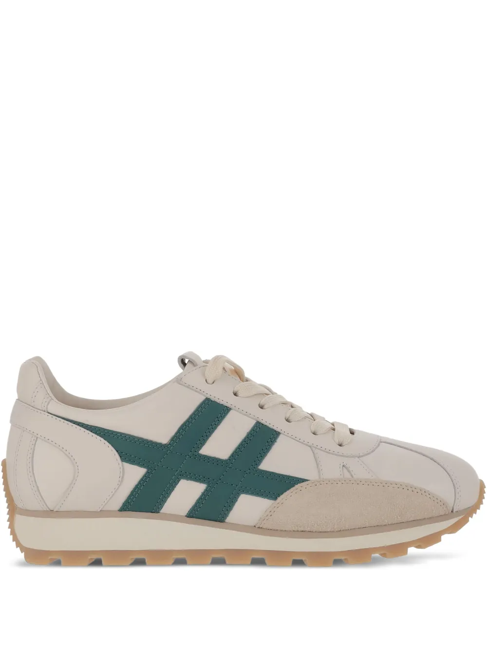 Hogan leather lace-up trainers Neutrals