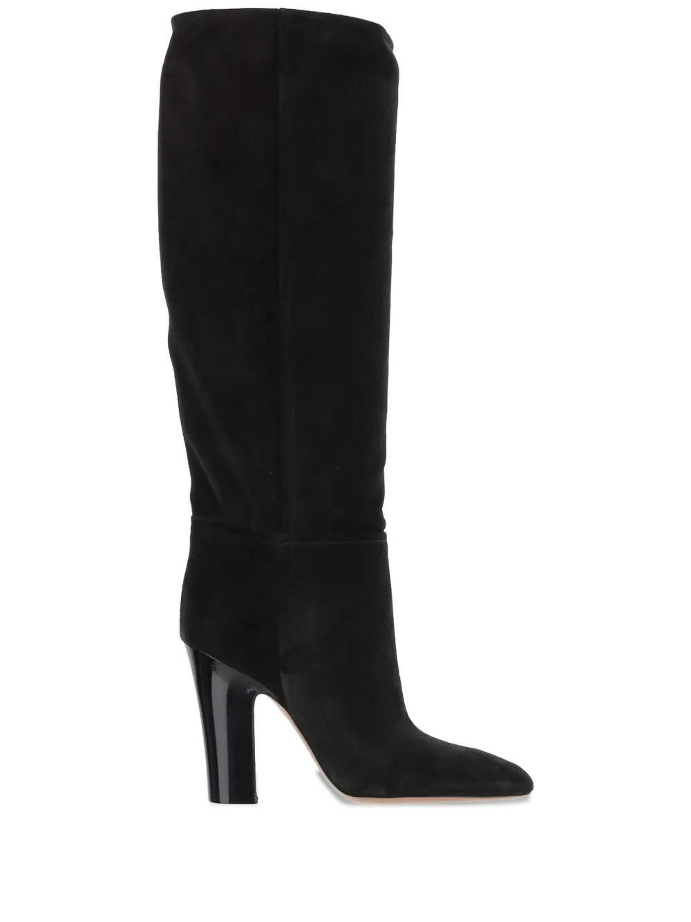 Paris Texas Alizze suede pointed-toe knee-high boots Black