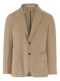 Tagliatore single-breasted corduroy blazer - Neutrals