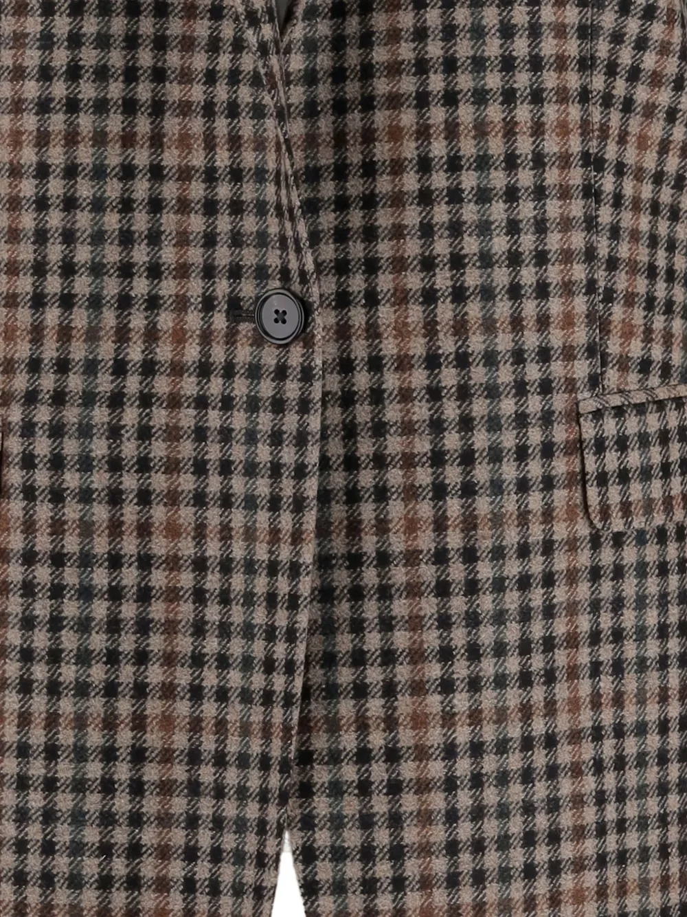 Tagliatore check-pattern virgin-wool blazer Bruin