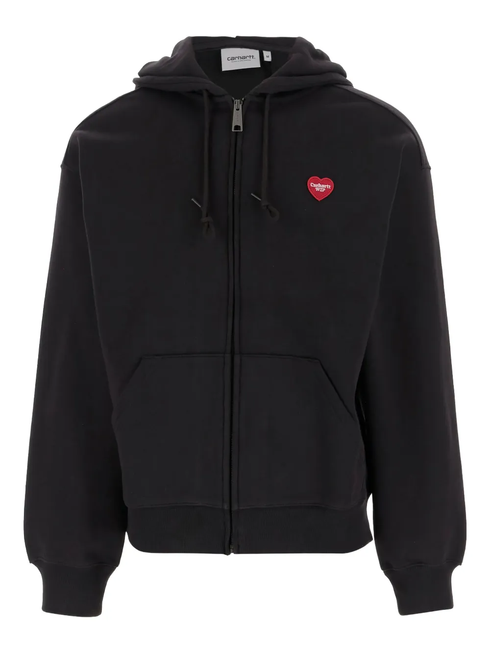 Carhartt WIP Hoodie met hartlogo en rits Zwart