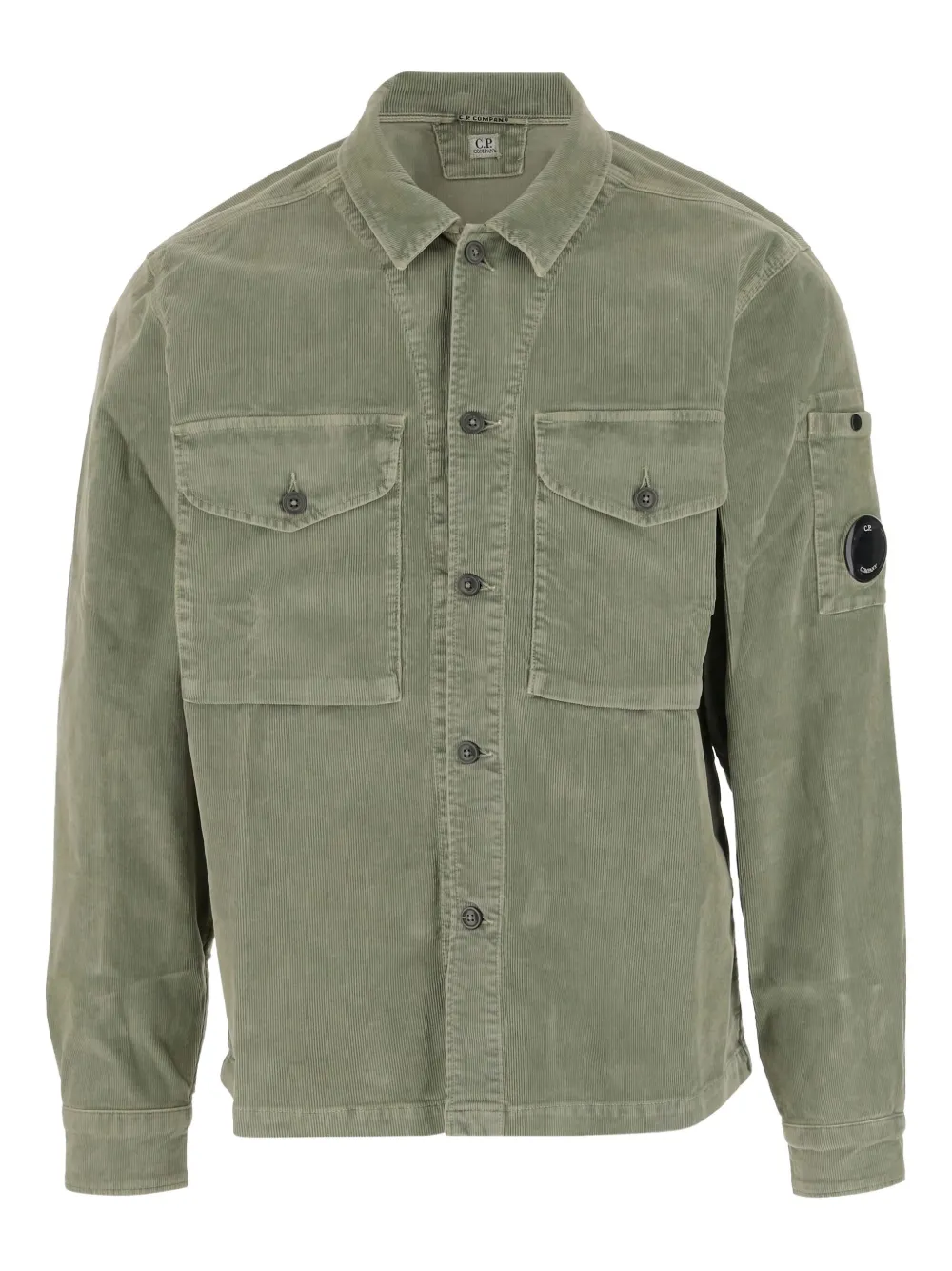 C.P. Company corduroy cotton-blend shirt Groen