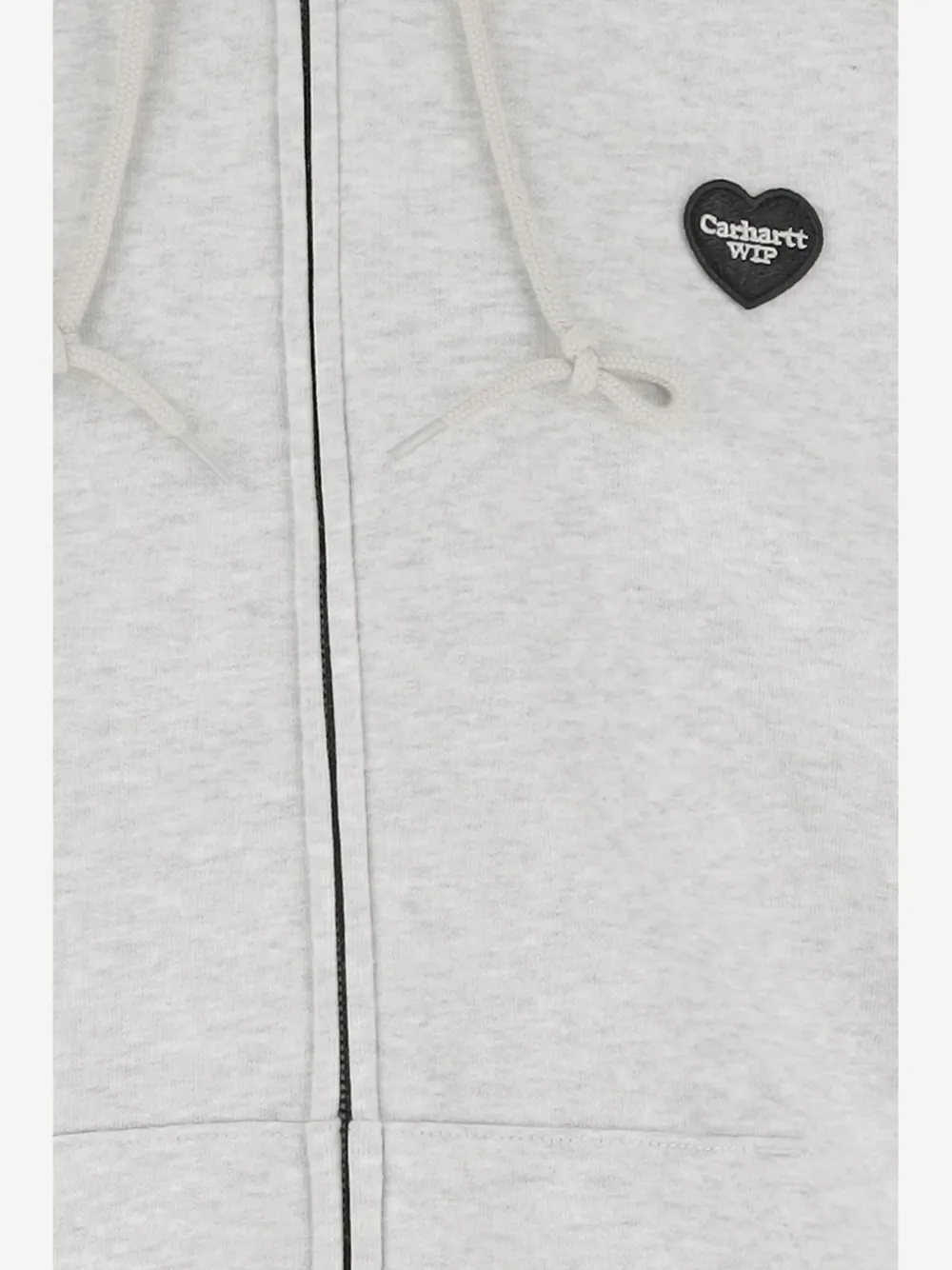 Carhartt WIP Hoodie met hartlogo en rits Grijs