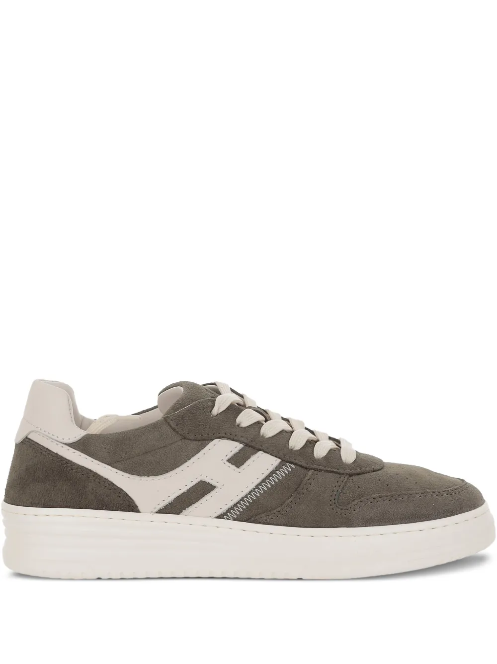 Hogan H630 suede leather logo sneakers Bruin