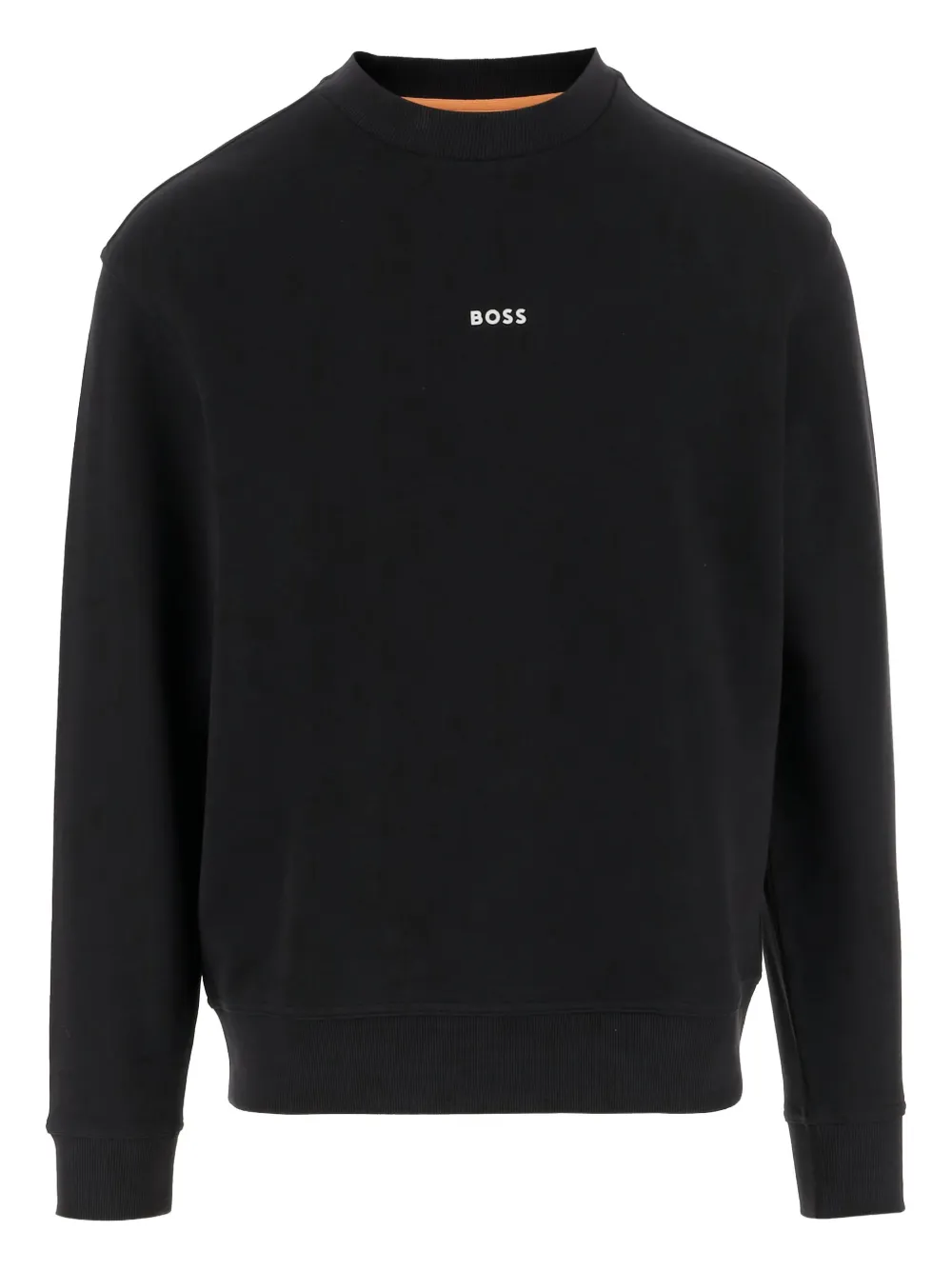 BOSS Katoenen sweater Zwart